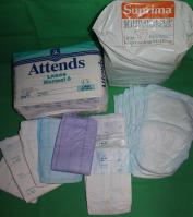 Vintage Windeln mit Plastikfolie / vintage plastic backed diapers for adults