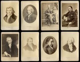 Старинный фотоальбом конец 19 века, с карточками знаменитых людей (77 шт. фотопечать)